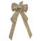 Northlight 12" x 25" Burlap and Gold 10 Loop Christmas Bow Decoration